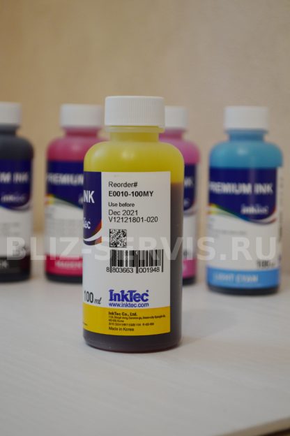 Водорастворимые чернила InkTec E0010-100MY (желтые) 100мл для принтеров и МФУ Epson.
